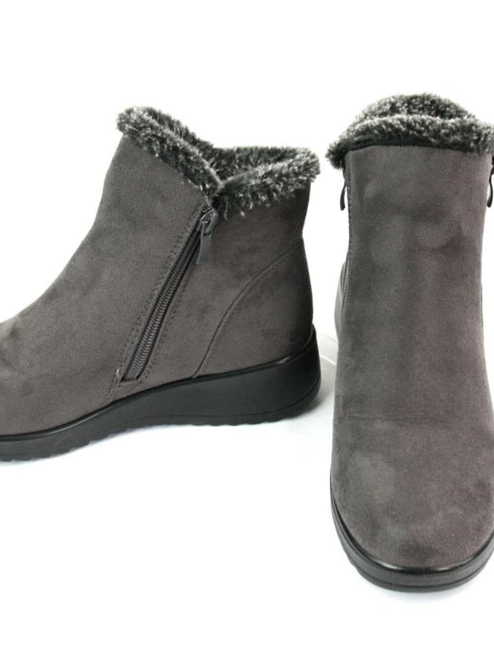 Patrizia Spring Step Elfrida Microsuede Sherpa Side Zip Ankle Boots Booties 37 7